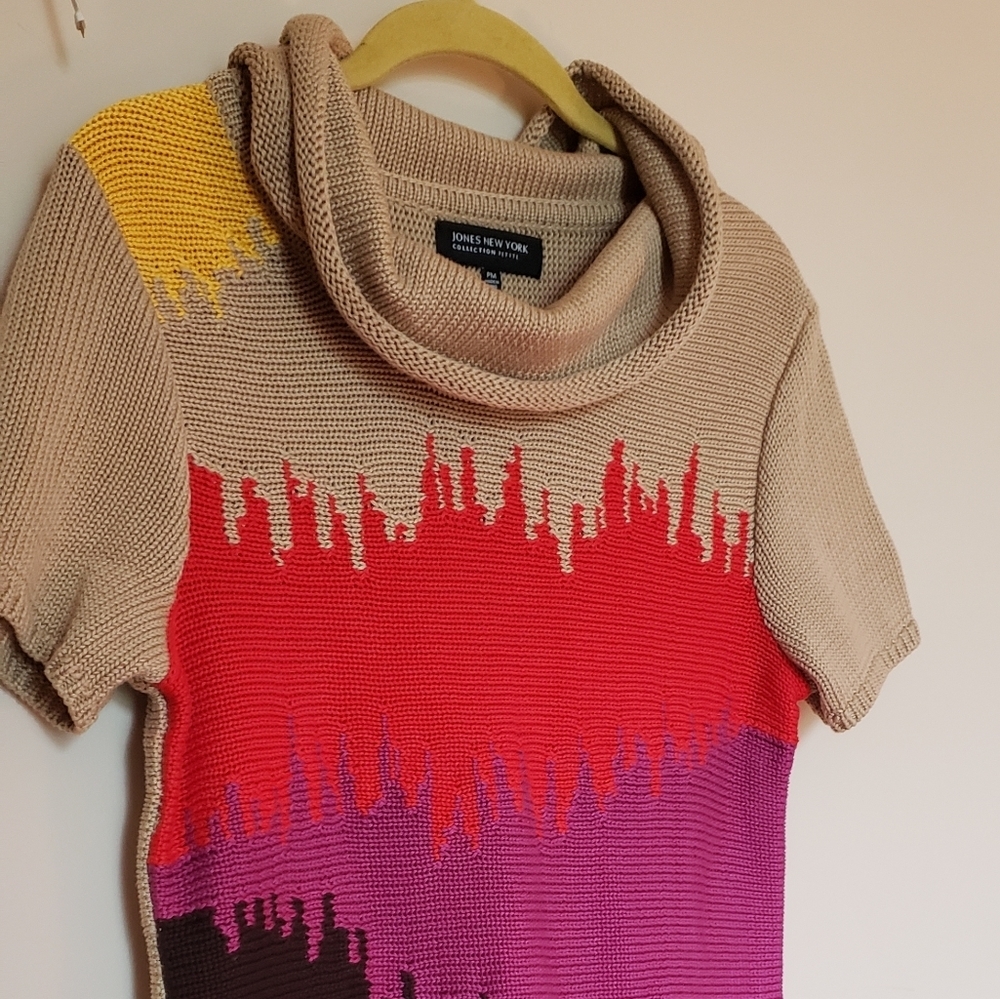 Jones New York Collection Cowl Neck Sweater Top